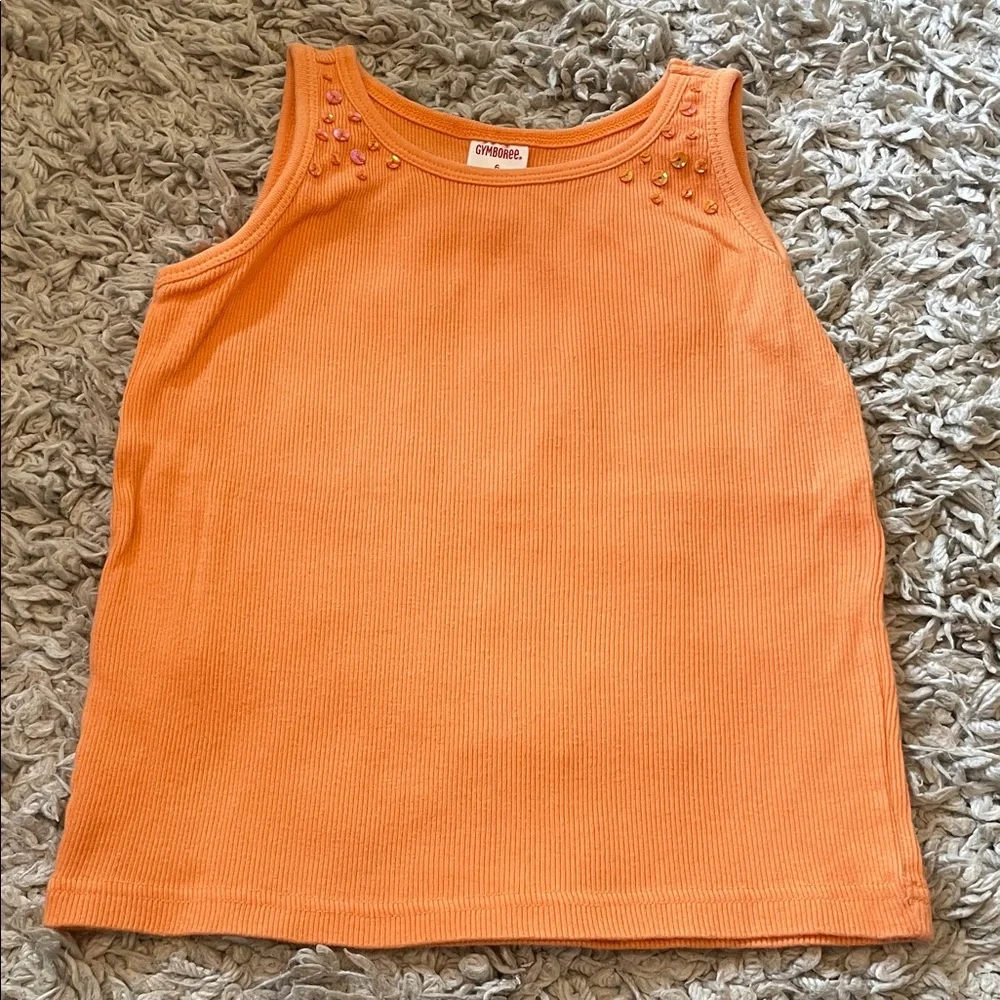 2006 Gymboree “Fiesta Del Sol” Orange Sequin Tank Top, Size 6